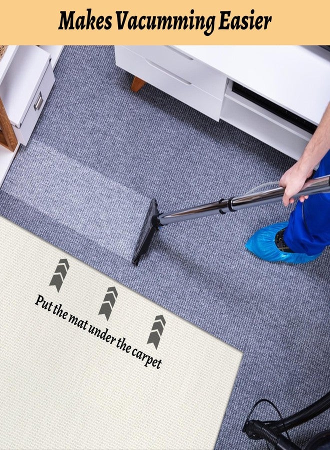LOPYXBR 8 x10 Ft Non Slip Rug Pad Gripper for Hardwood Floors White Carpet Padding 8x10 Rug Pad Non Slip for Hardwood Rug Mats for Under Rugs 8x10 Anti Slip Rug Padding, Provide Protection and Cushion - Image 3
